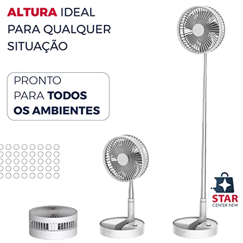 Ventilador Portátil Silencioso Dobrável 7200mah Retrátil