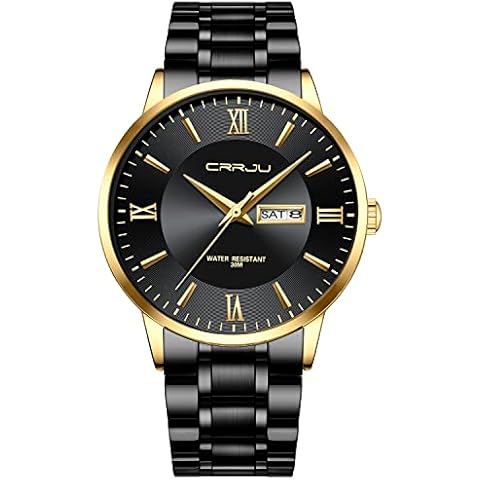 CRRJU Men's Waterproof Stainless Steel Watch Cover