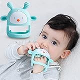 COZYPANDA Baby Teether, Teething Toys for Babies 0-6 Months, Never Drop Baby Teething Toys, Silicone