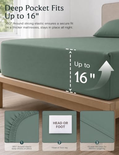 Image of Full Size Sheets, Cooling & Soft Deep Pocket Bed Sheet Set, 4PC