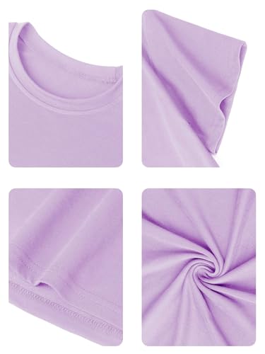 Image of RoseSeek Girl's Geometric Star Graphic Tee Tops Casual Summer Short Sleeve Crew Neck T Shirt