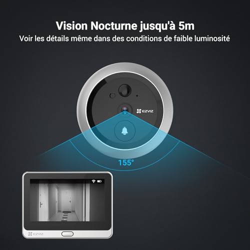 Interphone vidéo EZVIZ DP2C 1080P avec moniteur 4.3 pouces - 3