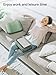 SAIJI Breathable Laptop Pillow, Ultra Lightweight Lap Desk with Cushion, Computer Pillows for Laptop with Partitioned Storage Bag, Designer Stopper - Lap Pad Fits up to 15.6 Inch Laptops