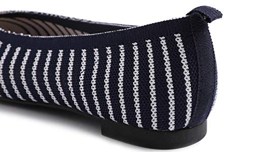 Image of FEVERSOLE Women's Woven Pointy Fashion Cutouts Breathable Knit Flat Shoes