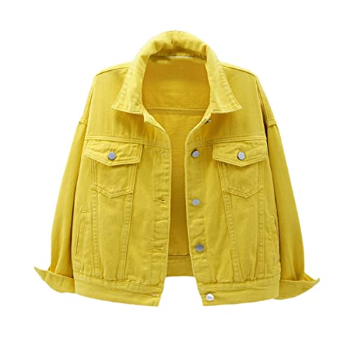 Veste en jean rose femme XXL courte pour structurer vos tenues fluides