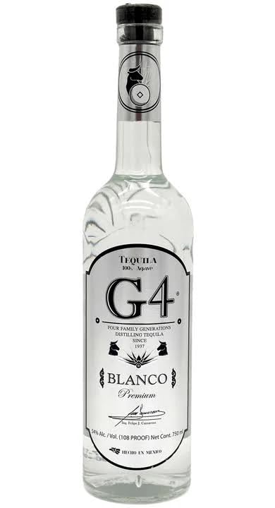 TEQUILA G4 BLANCO OVER PROOF 0,7L 54%