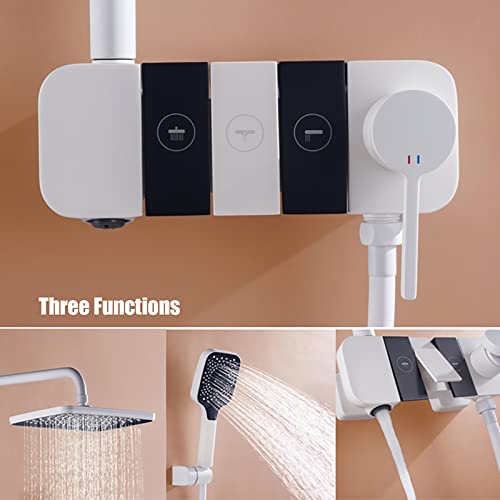 Ensemble de robinet de douche mural ajustable pour résoudre le manque de pression et d'espace - 4