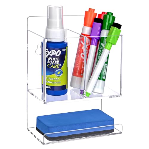Dry Erase Marker Holder, Wall Mounted Marker Holder for Remotes, ...