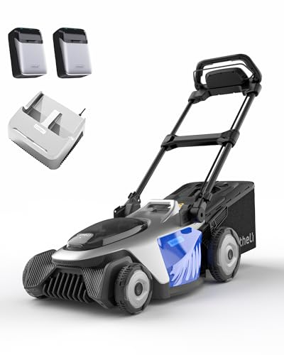 Image of Litheli 21 inch Electric Lawn Mower Cordless, Self-Propelled Electric Mower with 40V Brushless Motor, Battery Powered Lawn Mower 2x8.0Ah Batteries and Rapid Charger Included
