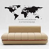 El Mundo Es Un Libro Mapa Del Mundo Diy Etiqueta De La Pared Para Sala De Estar Dormitorio Decoración Del Hogar Vinilo Adhesivo Extraíble Adhesivo De Pared Tamaño:58 * 125cm