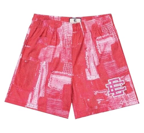 QiuBeiAii Mens Printed Athletic Shorts Breathable Basketball Shorts with Pockets for Running and Fitness (Medium color-18)