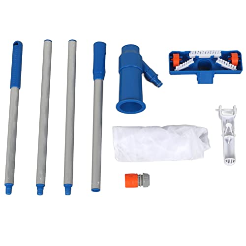 Aspirador de pó Portátil para Spa de Piscina Com 4 Pólos de Seção Conjunto de Limpador Subaquático,