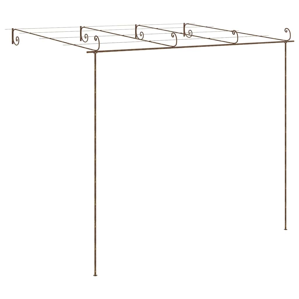 Pergola ogrodowa antyczna brązowa 4x3x2,5 m Żelazo