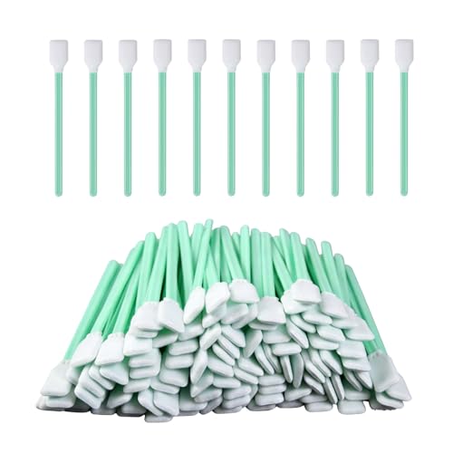 MINZHI 100 stycken rengöringspinnar, rengöring svamp bomullspinnar, rengöringsservetter, svamppinnar, lämpliga för mikroelektronik, optiska produkter, laboratorierengöring etc.