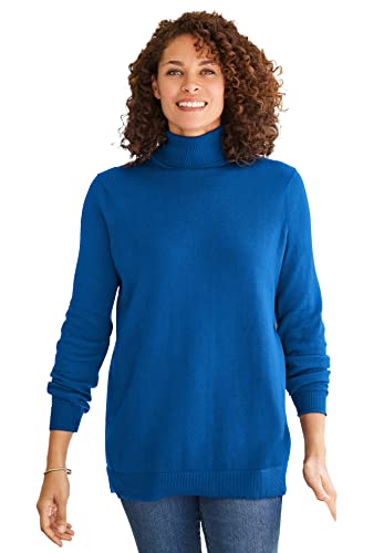 Woman Within Plus Size Perfect Long Sleeve Turtleneck Sweater