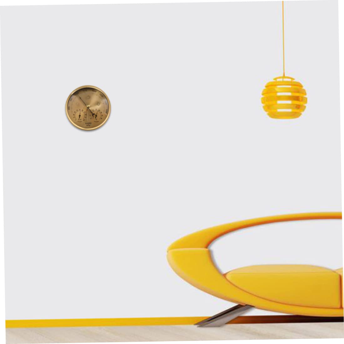 Thermomètre extérieur, hygromètre 3-en-1 baromètre suspendu mural Aucune batterie requise du patio extérieur or