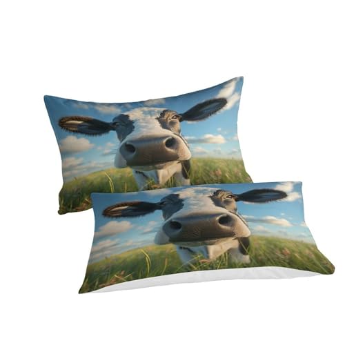 Linge de lit vaches laitières 3D finition microfibre super douce