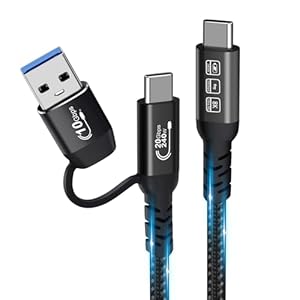 Chenlenic W0403-2in1 USB-C Kabel 240W 8K Schwarz