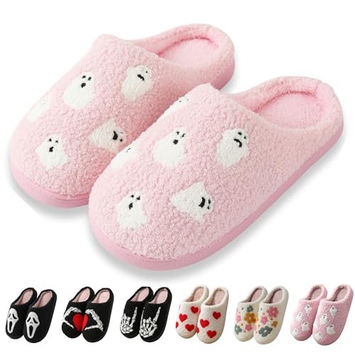Image of Comfy Elastic Slippers for Women Men,Memory Foam Soft Plush House Slippers