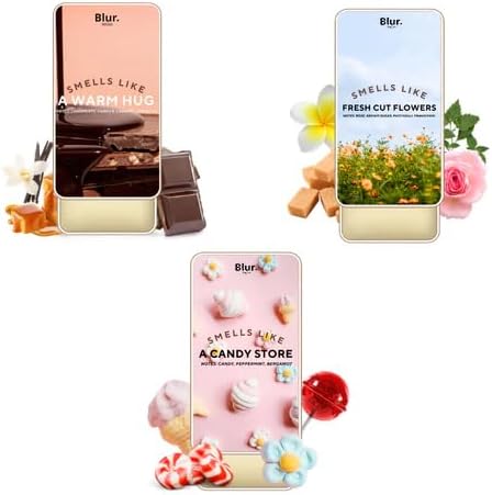 Blur India Solid Perfume | Fresh Cut Flowers+Warm Hug+Candy Store Fragrance | Alcohol Free | Perfume Primer | Safe For Skin | Pack of 3