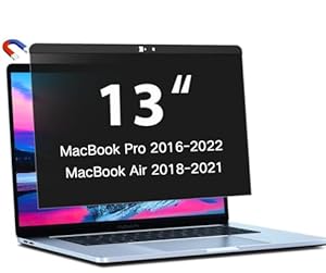 STARY Sichtschutzfilter Macbook Pro 13 Zoll (2016-2022, M1/M2) macbook Air 13 Zoll (2018-2021, M1), Magnetischer Blendschutz Anti Blaulicht Filter für Macbook Air/Pro 13.3 Blickschutzfolie Sichtschutz