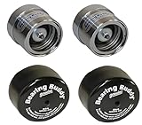 (2) 2.441 STAINLESS STEEL Boat Trailer BEARING BUDDY with Protective Bra - Wheel Center Caps 2441-SS (1 Pair)