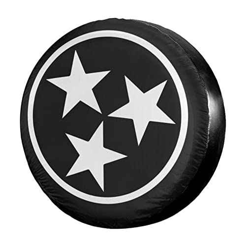 Image of Tennessee Flag Spare Tire Cover Dust-Proof Wheel Tire Cover Fit Trailer, RV, SUV and Many Vehicle 14 Inch