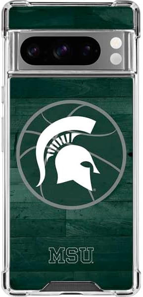Skinit Clear Phone Case Compatible with Google Pixel 8 Pro - Officially Licensed Michigan State University Spartans Away Grey S Design