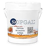 Sopgal Pintura de Caucho Suprem (20 kg - Teja) - Resina impermeabilizante para terrazas, cubiertas y tejados