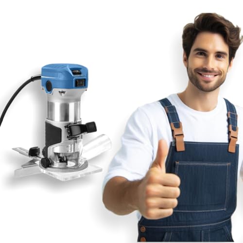 Fits HERCULES 1/4 in. Variable-Speed Compact Trim Router - Pro-Grade Precision, Ultraprecise Depth Adjustments, Dual LED Lights, Heavy Duty Housing & Base, Dust-Protected Switch, Easy Bit Changes