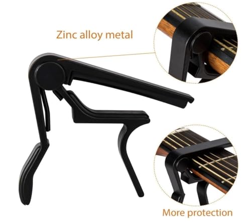 Image of The Tune Town - Guitar Capo Quick Change For Ukulele, Electric And Acoustic Guitars Black Color