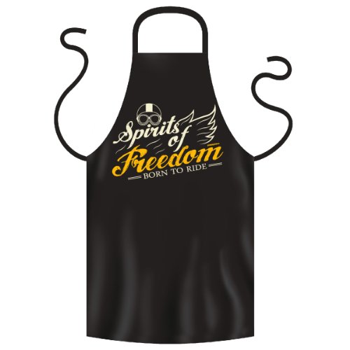 Preisvergleich Produktbild bedruckte Grillschürze Biker Motiv : Spirits of Freedom - Geschenk Grill Schürze Kochschürze Latzschürze Partyschürze Küche