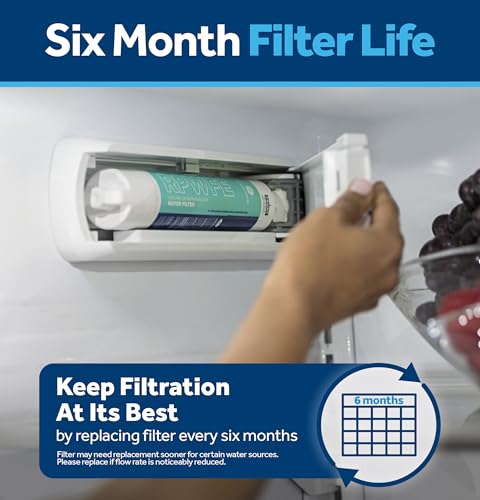 Image of GE RPWFE Refrigerator Water Filter, Genuine Replacement Filter, Certified to Reduce Lead, Sulfur, and 50+ Other Impurities, Replace Every 6 Months for Best Results (Pack of 4)