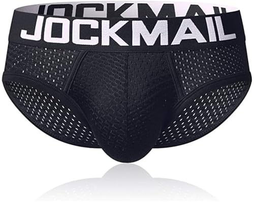 JOCKMAIL 4pcs/Pack Mens Underwear Briefs Mesh Low Waist Comfortable Soft Briefs Underpants4