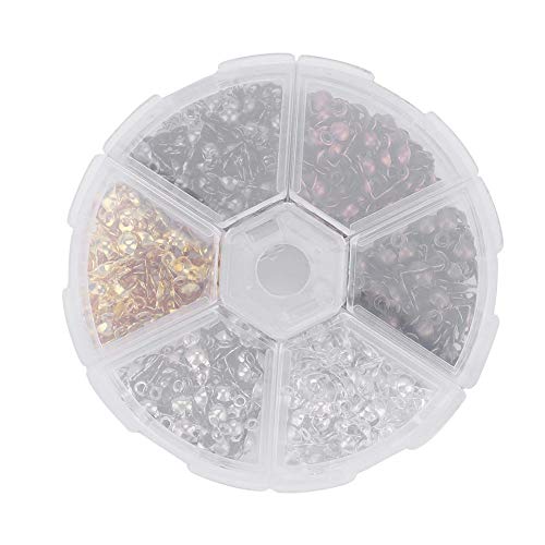 Brrnoo Jewelry Finding Making Kit, 360pcs/box 5mm Calottes End Crimps Beads Tips End Tips for Jewelry Makings, Tiny Crimp Beads Jewelry Making Supplies