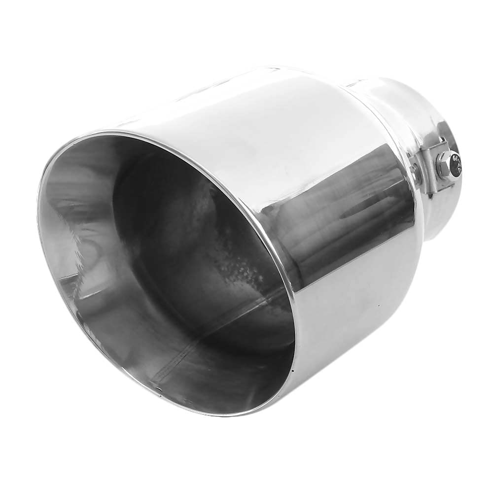Embout D'Échappement Ovale Fibre De Carbone Mat - Acier Inoxydable, Diamètre Entrée 63mm, Sortie 105-150mm, Pour Toutes Voitures