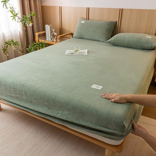 JIANINGHOME - Sábana bajera (120 x 200, forro polar de invierno, terciopelo cálido, acogedor, cama boxspring