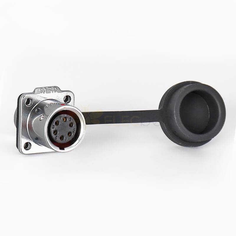 SF12 6 Pin Plug+Socket Waterproof 4-Hole Flange Metal Aviation Quick Push-Pull Circular Industrial