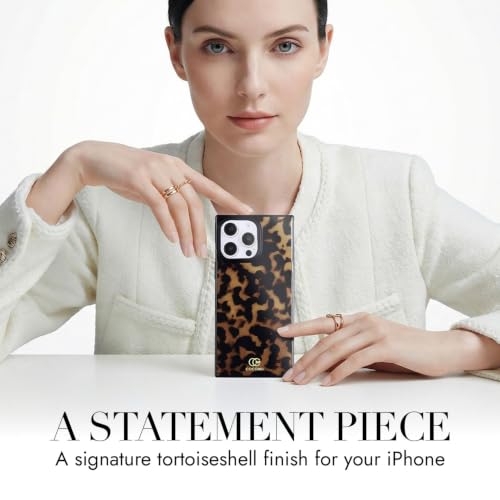 Image of COCOMII Rectangle for iPhone 16 Pro Max Case, Chestnut Tortoiseshell