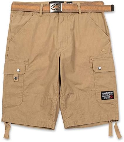 Ecko Cargo Shorts for Men - Ripstop Mens Cargo Short with Belt and Drawstrings