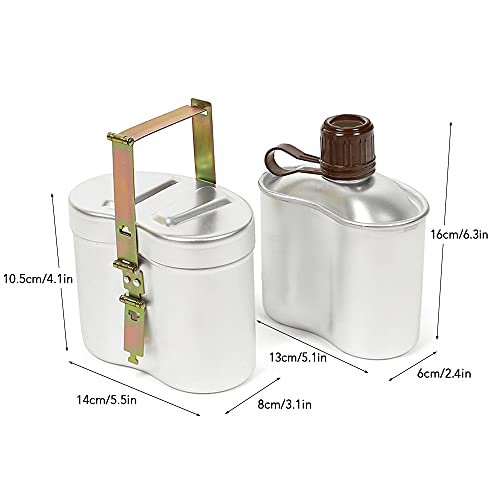 Set de Cantimplora Portátil de Aluminio GOTOTOP con Taza y Funda, Equipo de Cocina Ligero para Camping y Senderismo miniatura 4