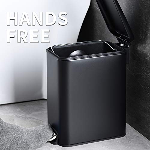 Caneca de basura rectangular HILFA 5 litros acero inoxidable miniatura 5