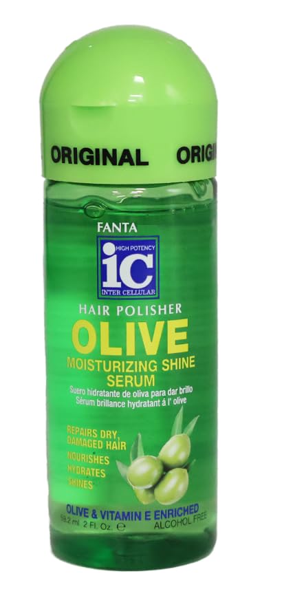 Fantasia Hair Polisher Olive Serum, 2 Oz, 2 Ounce - with a comb
