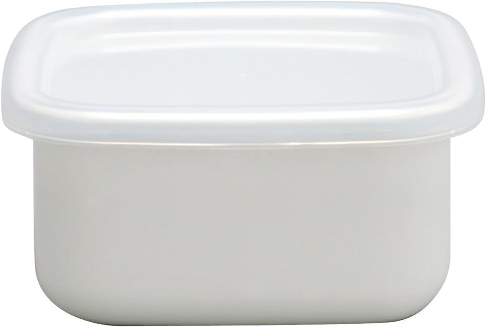 White Enamel Stockpot Food Container (S) Imported from Japan