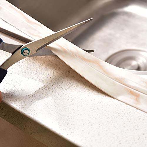 Homankit Caulk Strip for Bathtub Self Adhesive Waterproof Tape for Kitchen Bathroom Shower Floor and Wall Sealing, 2" x 102" - Thumbnail 3