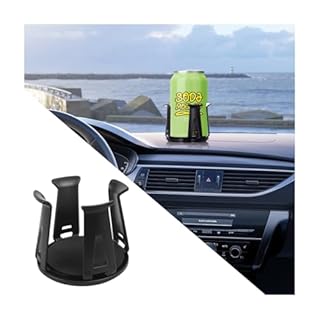 Zpana Car Slim Can Cup Holder Adapter, Vehicle Energy Drink Holder Insert, Reversible Wiggle Free Automotive Cup Holder Expander Accessories, Universal for SUV, Sedan, Truck (Black)