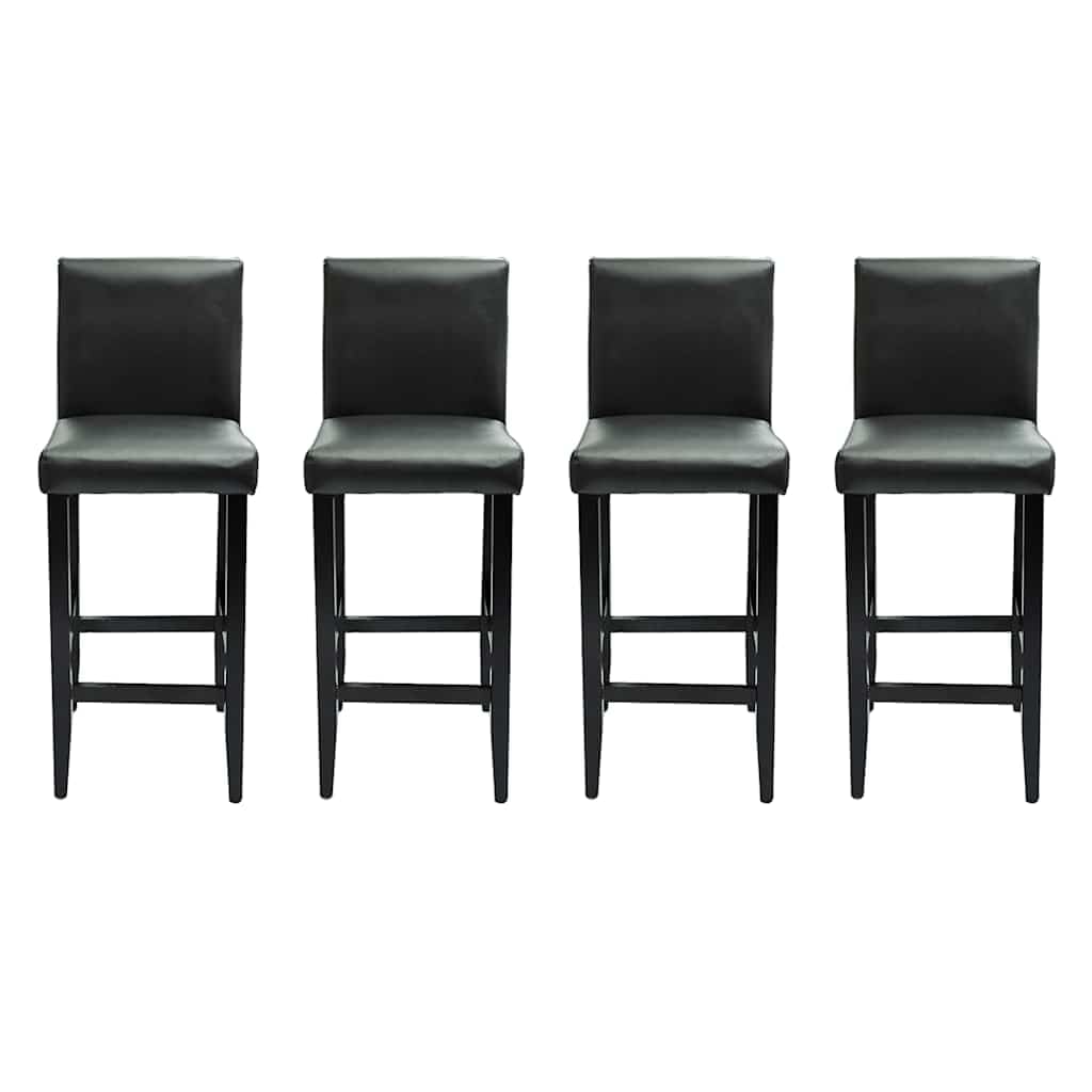 Taboret barowy 41 x 45 x 108 cm 4 szt. czarny sztuczna skóra nogi
