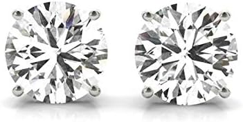 IGI Certified (1/5th Carat -1.50 cttw, F-G Color, VS1-VS2 Clarity, Push Back) 14K White Gold Yellow or Rose Round Brilliant Lab Grown Diamond Stud Earrings by Stefano Navi (white-gold, 1.00)
