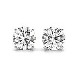 IGI Certified (1/5th Carat -1.50 cttw, F-G Color, VS1-VS2 Clarity, Push Back) 14K White Gold Yellow