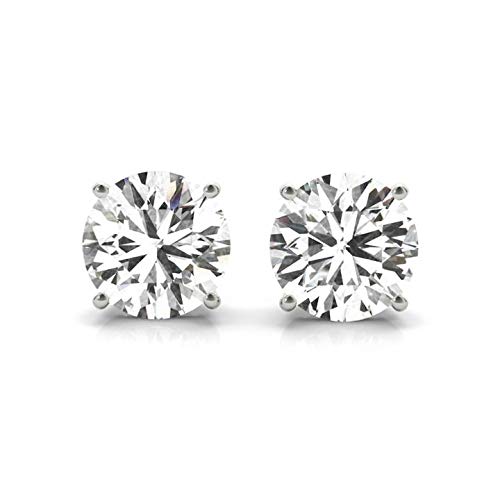 Igi Certified (1/5Th Carat -1.50 Cttw, F-G Color, Vs1-Vs2 Clarity, Push Back) 14K White Gold Yellow Or Rose Round Brilliant Lab Grown Diamond Stud Earrings By Stefano Navi (White-Gold, 1.00) #TOP2